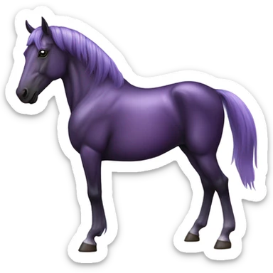 Dark purple horse realism sticker