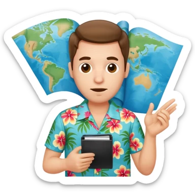 confused tourist sticker