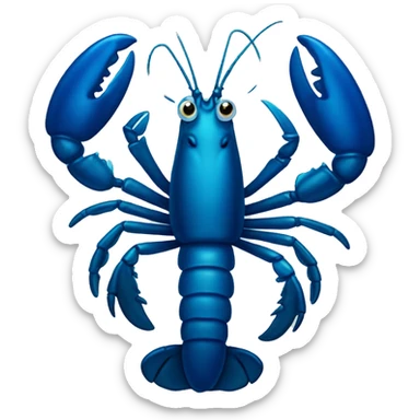 Blue lobster sticker