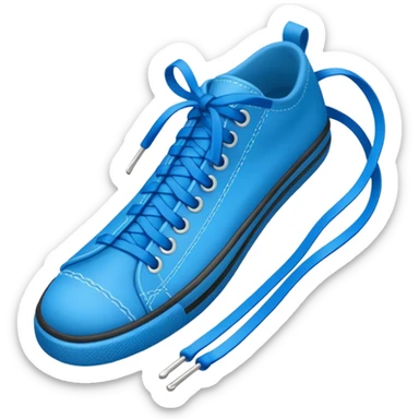 make an emoji of blue shoe laces only- they should be long and stringy sticker
