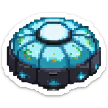 Small UFO with a glass dome sticker