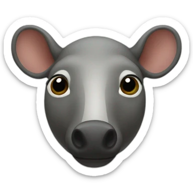 tapir head sticker