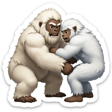 Yeti wrestling sticker