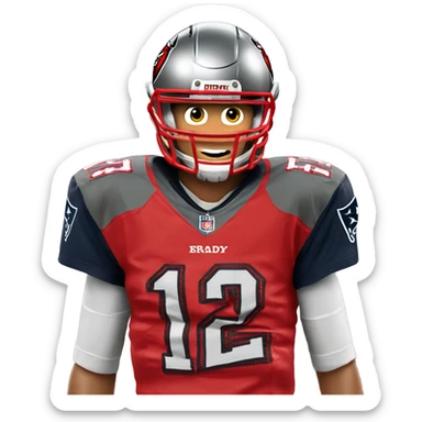  Tom Brady in Tampa Bay Buccaneers uniform  sticker