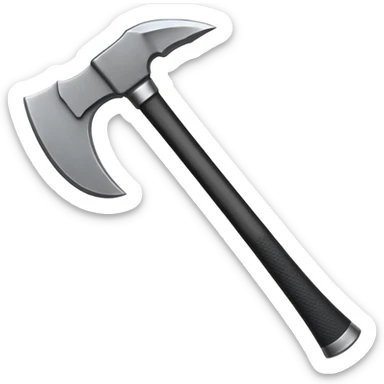 black metal climbing axe pointy curvy edges sticker