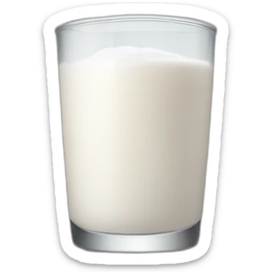 a glass of milk with foam on top sticker