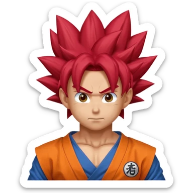 goku super Saiyan god
 sticker