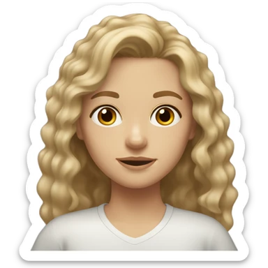 light brown, dirty blond hair, hazel eyes small, sporty, girl, very slight wavy hair sticker