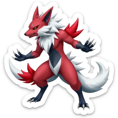 Shiny Epic Handsome Badass Zoroark-Zangoose-Zeraora-hybrid (Full body) sticker