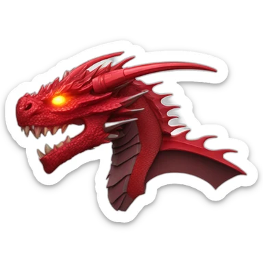 crazy-funny-cyberpunk-red-dragon-head-laser-sword-red sticker
