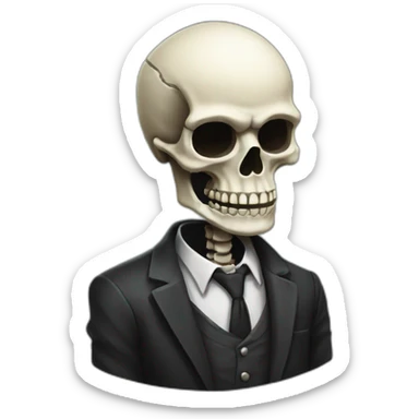 Skeleton griddy mafia sticker