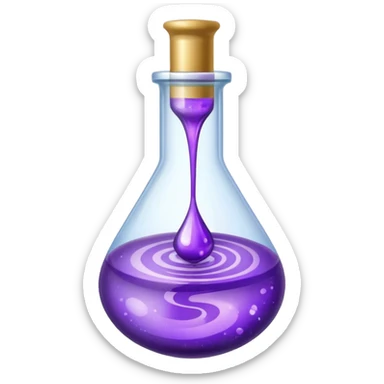 glitter purple remedy sticker