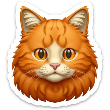 Big orange saviour cat emoji sticker