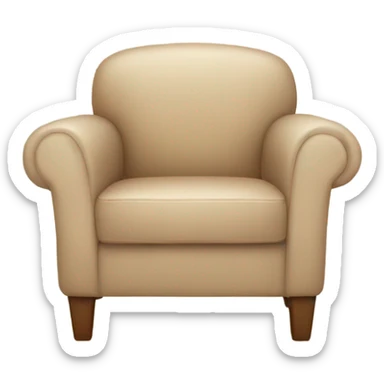 beige armchair sticker