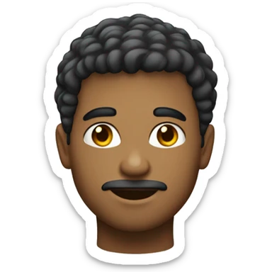 menino beje claro de cabelo curto preto sticker