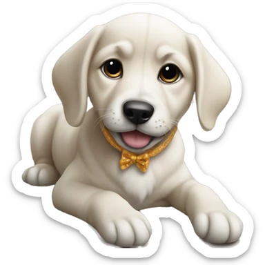 puppy with chetos  sticker