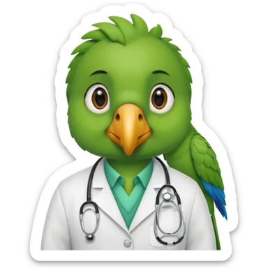 Parrot doctor sticker