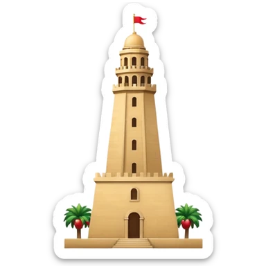 Make the Alexandria tower in egypt emoji with apple emojies style sticker