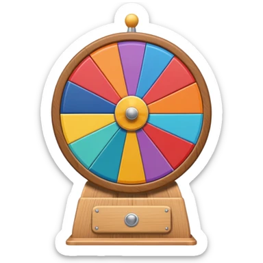 prize wheel front view sticker