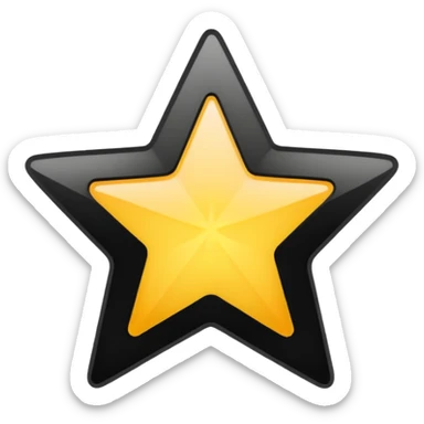 ★☆ - this shows full star and empty star  only with black outline with white colour inside but I want is first half black and second half empty sticker
