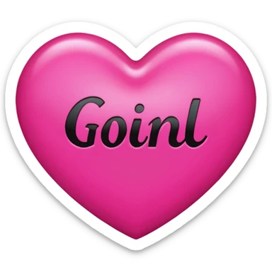 Hot pink heart that says good girl gone bad  sticker