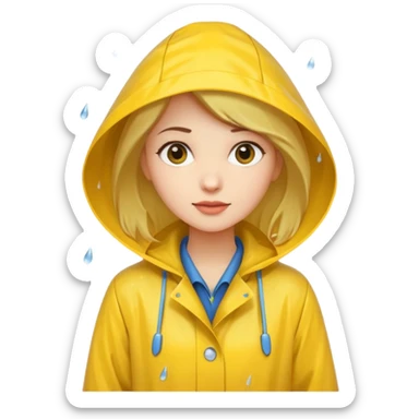 Raincoat Pedestrian woman sticker