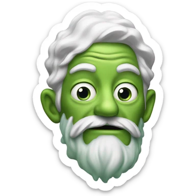 smelly green stink lines wizard sticker