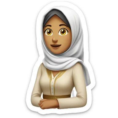 Femme avec des habits traditionnels arabe  sticker
