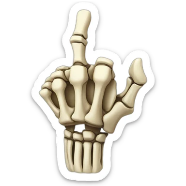 Thumb up skeleton hand sticker
