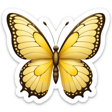Yellow butterfly sticker