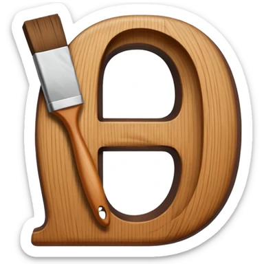 brush making a curved letter sticker