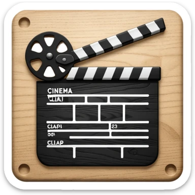 cinema clap (black and white) sticker