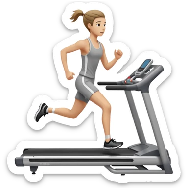 cinta de correr gimnasio con persona corriendo sticker