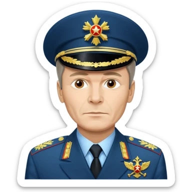 generate a Russian general Gerasimov sticker