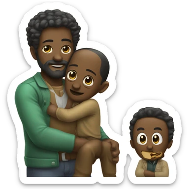 um homem doido com colher na mão sticker