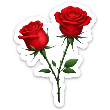 minimalist and aesthetically pleasing red rose ￼ sticker