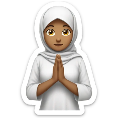 a muslim girl pray sticker