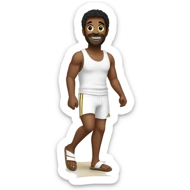 the emote shoud be a gif with dancing Adidas beach slippers sticker