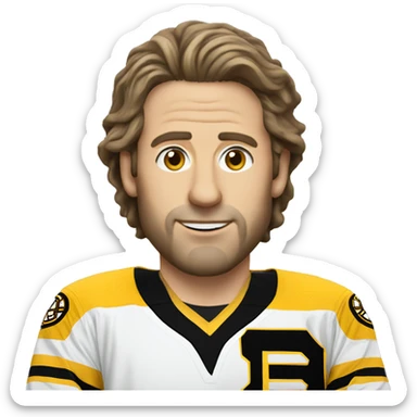 Boston bruins white man  sticker