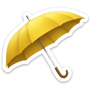 yellow umbrella  sticker