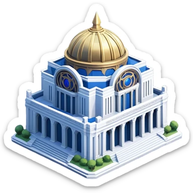 Isometric exterior doctor strange sanctum Santorum, the avengers sticker