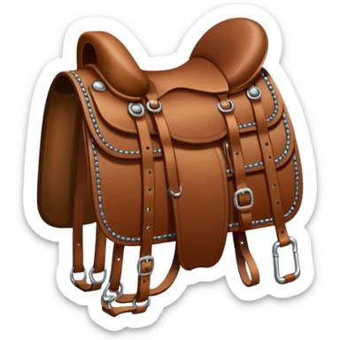 Horse tack set sticker