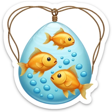 Fish laying a long string of eggs  sticker