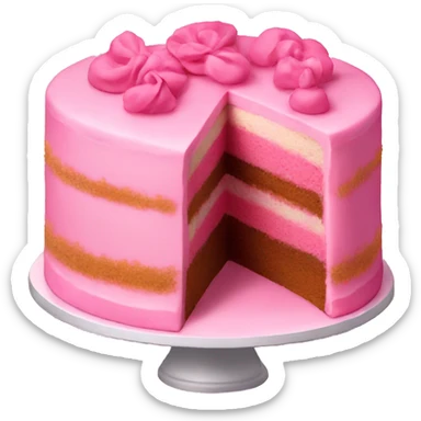 pink cake sticker