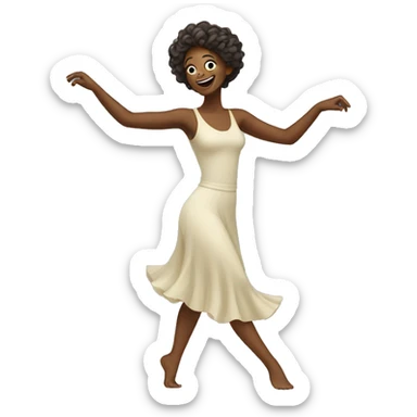 Dancing woman sticker