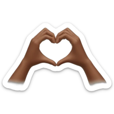 Heart made with hands sticker