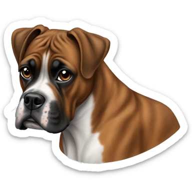 Brindle boxer sticker