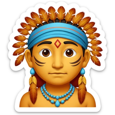 An apach indian emoji respectful sticker