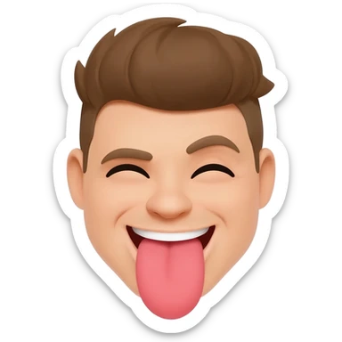 emoji rolling eyes with tongue out sticker