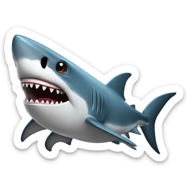 Shark with a top hat sticker